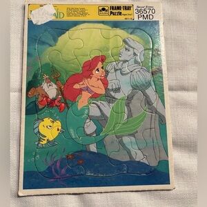 vintage "The Little Mermaid" puzzle is a Golden Frame-Tray Puzzle 1990s.